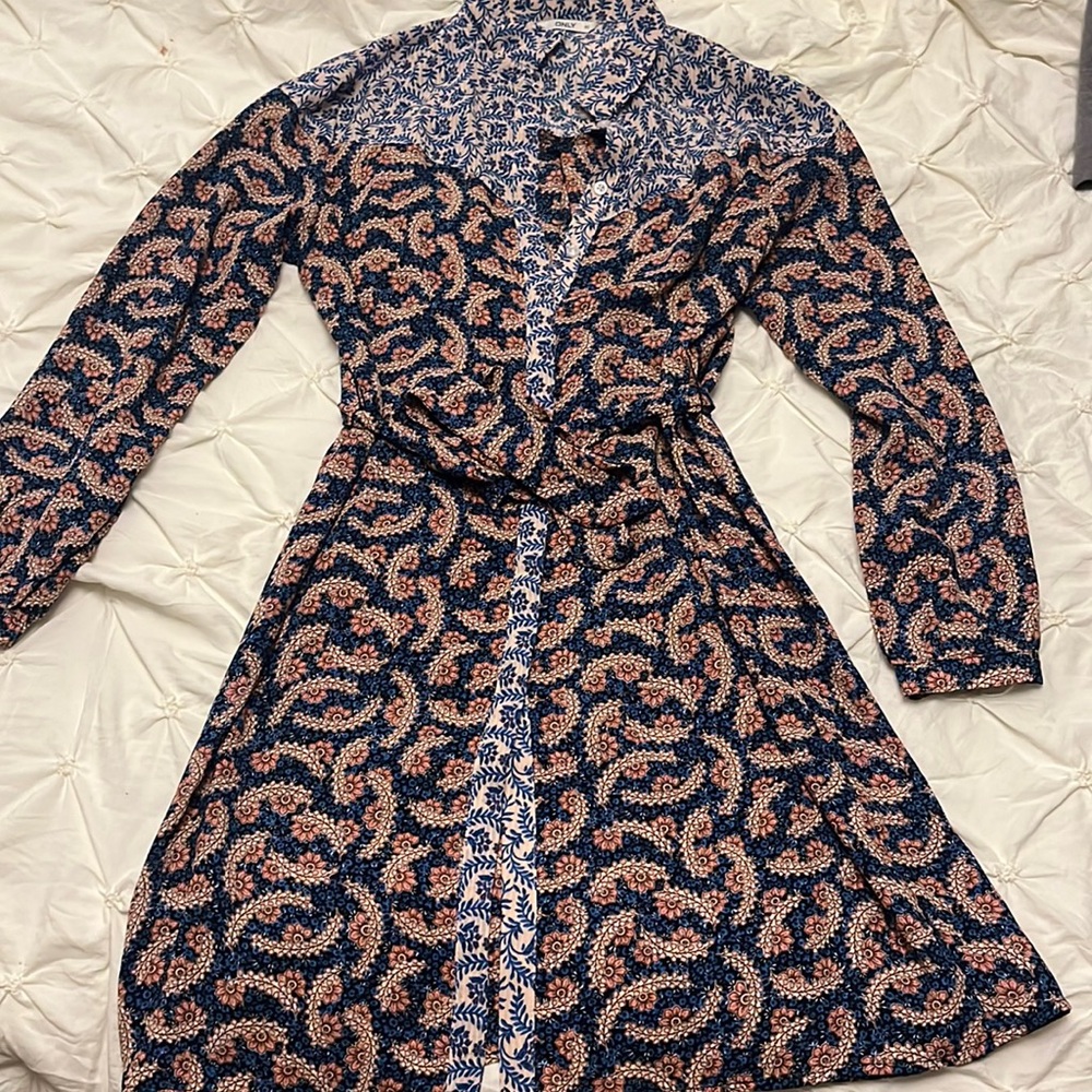 Paisley Shirt Dress button down